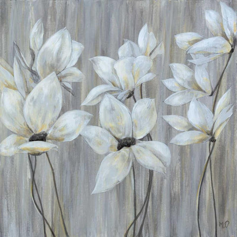 Silver Spring White Modern Wood Framed Art Print with Double Matting by Donovan, Maria