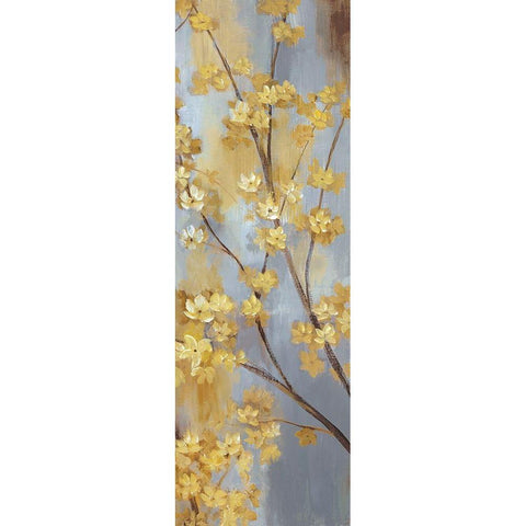 Forsythia Garden II Gold Ornate Wood Framed Art Print with Double Matting by Nan