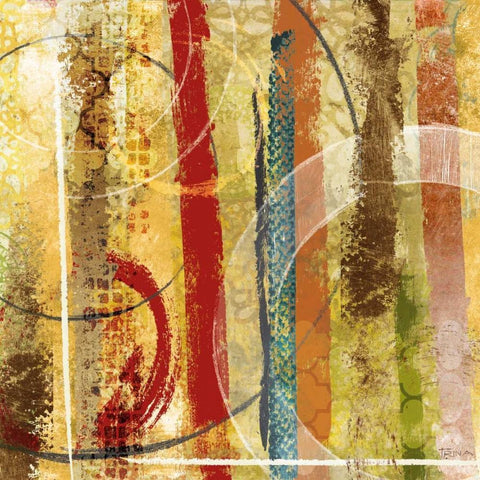 Bands of Light Black Modern Wood Framed Art Print with Double Matting by Craven, Katrina