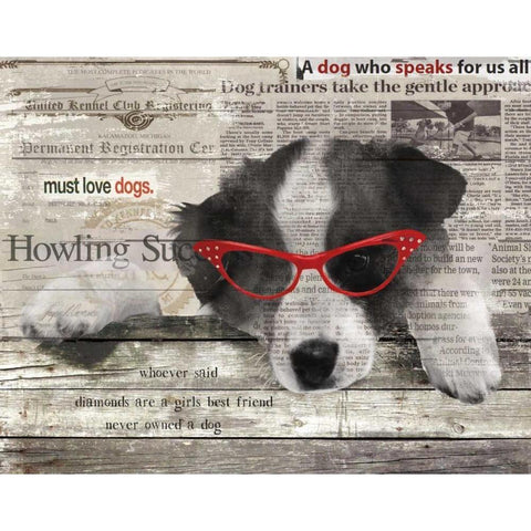 Howling Success White Modern Wood Framed Art Print by Robinson, Carol