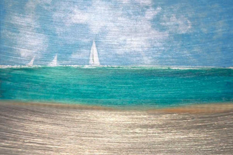 Catching the Wind White Modern Wood Framed Art Print with Double Matting by Jill, Susan