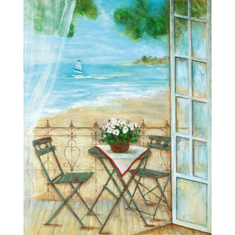 Veranda Vista I Black Modern Wood Framed Art Print by Tava Studios