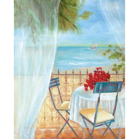 Veranda Vista II Black Modern Wood Framed Art Print by Tava Studios