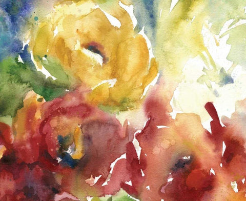 Summer Wash III Black Ornate Wood Framed Art Print with Double Matting by Robinson, Carol