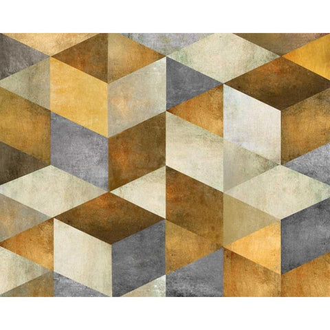 Cubist Light White Modern Wood Framed Art Print by Knutsen, Conrad