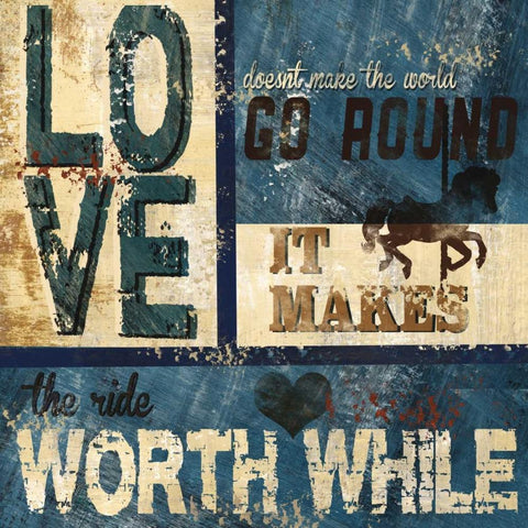 Love Worth While Black Ornate Wood Framed Art Print with Double Matting by Knutsen, Conrad