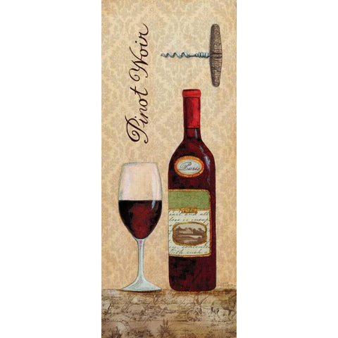 Pinot White Modern Wood Framed Art Print by Tava Studios