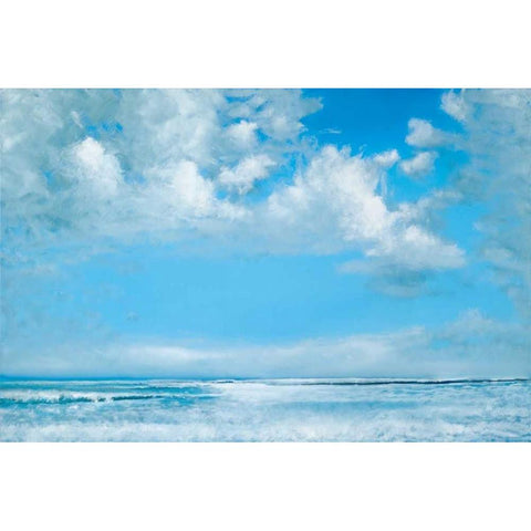 At The Beach Gold Ornate Wood Framed Art Print with Double Matting by David, West
