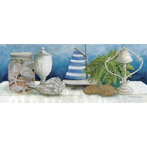 Beach Memories II White Modern Wood Framed Art Print by Olson, Charlene