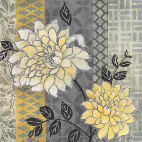 Treasure Garden II Black Ornate Wood Framed Art Print with Double Matting by Tava Studios