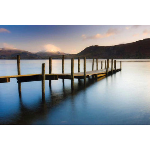 Brandlehow Bay Jetty Black Modern Wood Framed Art Print with Double Matting by Delimont, Danita