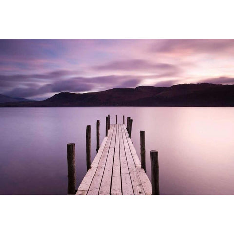 Brandlehow Bay Jetty-Derwenter Black Modern Wood Framed Art Print with Double Matting by Delimont, Danita