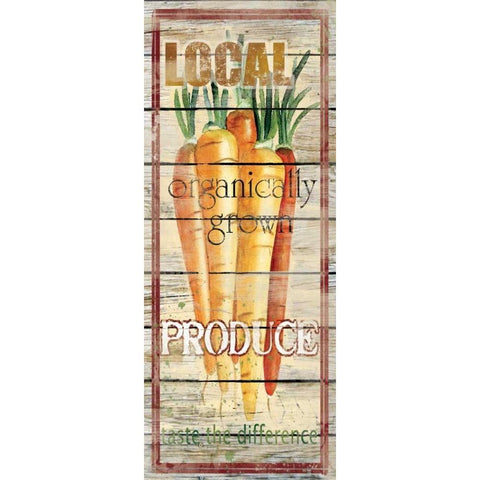 Carrots White Modern Wood Framed Art Print by Robinson, Carol