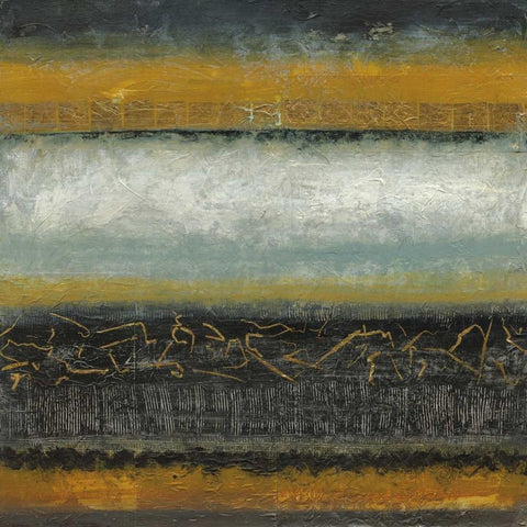 Gold Matter Black Modern Wood Framed Art Print by Tava Studios
