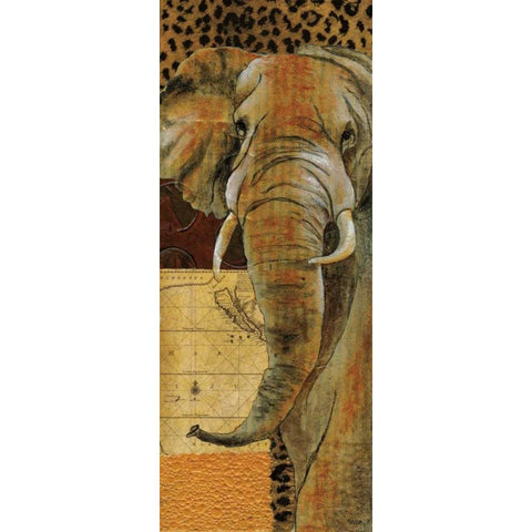 Out of Africa II Gold Ornate Wood Framed Art Print with Double Matting by Tava Studios