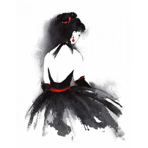 Evening Out II Black Modern Wood Framed Art Print by McNaughton, Rachel