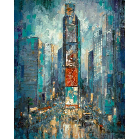 City of Lights White Modern Wood Framed Art Print by Manning, Ruane