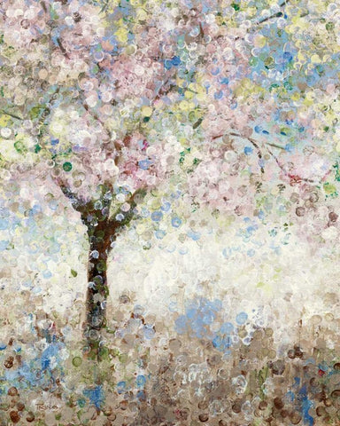 Cherry Blossoms I Black Ornate Wood Framed Art Print with Double Matting by Craven, Katrina