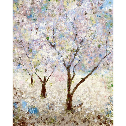 Cherry Blossoms II Gold Ornate Wood Framed Art Print with Double Matting by Craven, Katrina