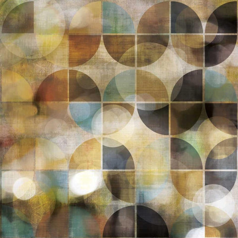 Bokeh Pattern II Black Ornate Wood Framed Art Print with Double Matting by Craven, Katrina