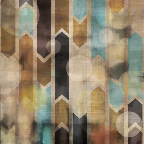 Bokeh Pattern III Gold Ornate Wood Framed Art Print with Double Matting by Craven, Katrina