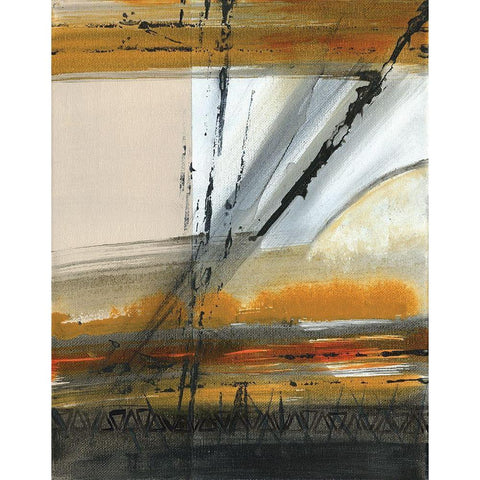 Brown Settlement III Black Modern Wood Framed Art Print with Double Matting by Jill, Susan