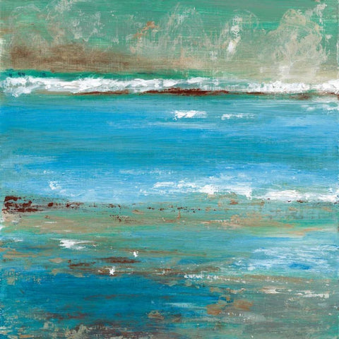 Tidal Pool I Black Modern Wood Framed Art Print by Tava Studios
