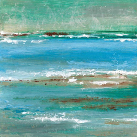 Tidal Pool II Black Modern Wood Framed Art Print by Tava Studios