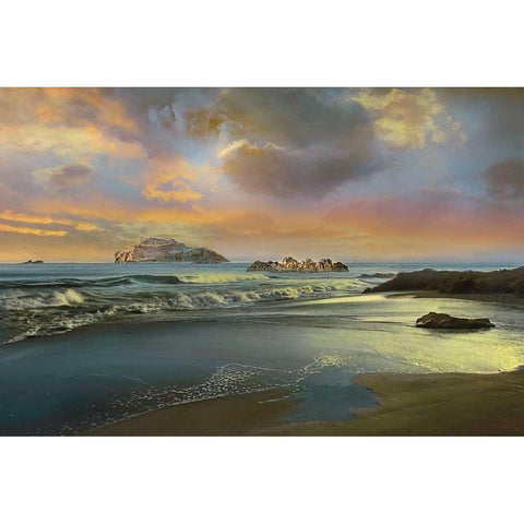 Daybreak White Modern Wood Framed Art Print by Calascibetta, Mike