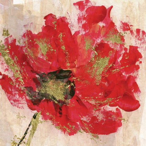 Red Infusion I Black Modern Wood Framed Art Print by Craven, Katrina