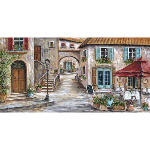 Pizzeria Trattoria Black Modern Wood Framed Art Print with Double Matting by Dunlap, Marilyn