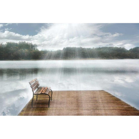 One Moment in Time White Modern Wood Framed Art Print by Weisz, Irene