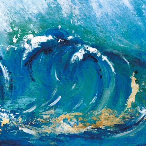 Big Surf I Black Modern Wood Framed Art Print by Tava Studios