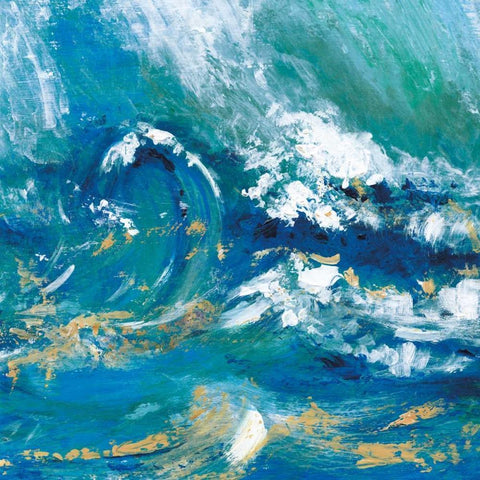 Big Surf III Black Modern Wood Framed Art Print by Tava Studios