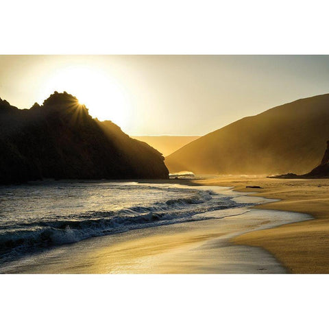 Sunset at Big Sur Black Modern Wood Framed Art Print by Delimont, Danita