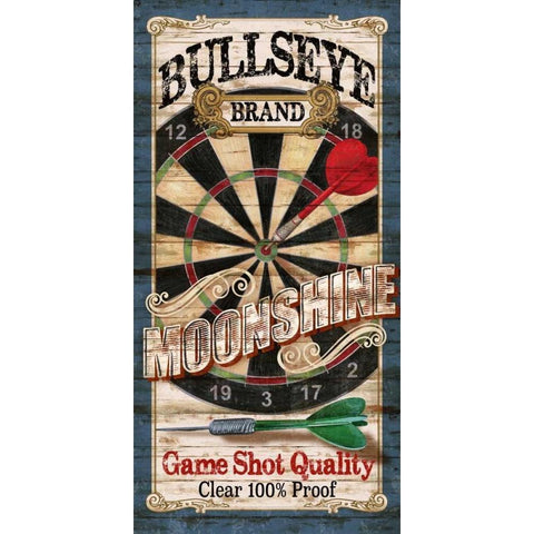 Bullseye Moonshine Black Modern Wood Framed Art Print with Double Matting by Knutsen, Conrad