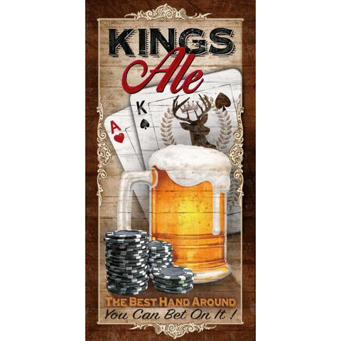 Kings Ale White Modern Wood Framed Art Print by Knutsen, Conrad