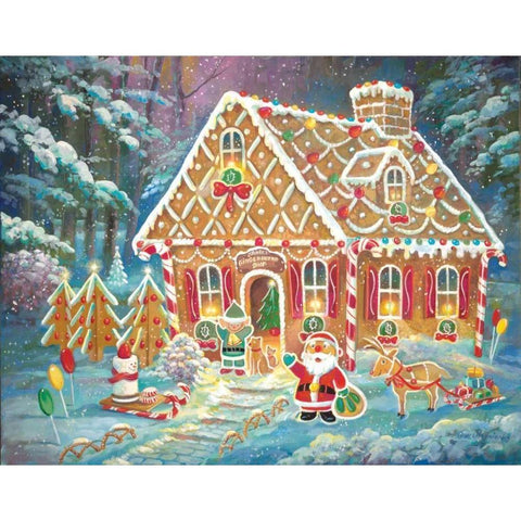 Santas Ginger White Modern Wood Framed Art Print by Manning, Ruane