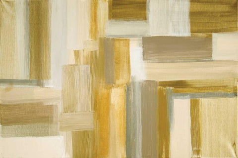 Fields II White Modern Wood Framed Art Print with Double Matting by Jill, Susan