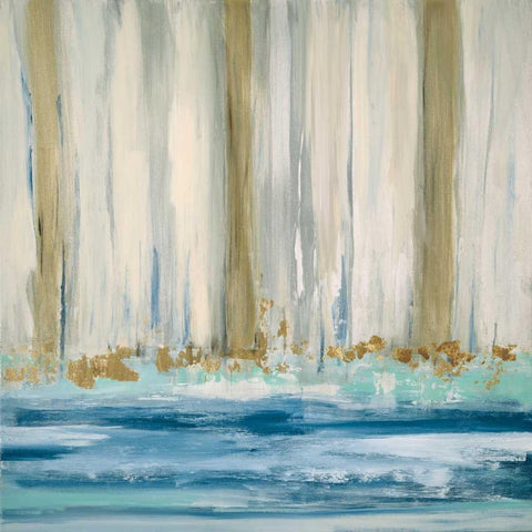 Mountain Water II White Modern Wood Framed Art Print by Jill, Susan