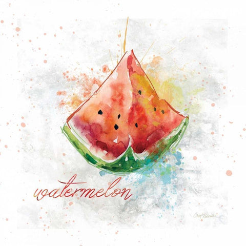 Fresh Watermelon White Modern Wood Framed Art Print by Robinson, Carol