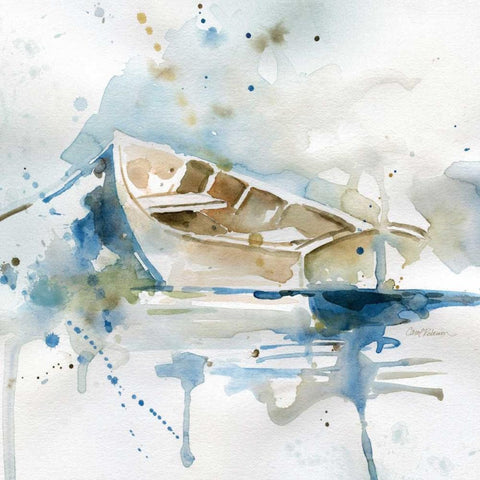 Malibu Marina II Black Ornate Wood Framed Art Print with Double Matting by Robinson, Carol