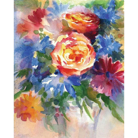 Endless Summer Black Modern Wood Framed Art Print with Double Matting by Troise Heidel, Theresa