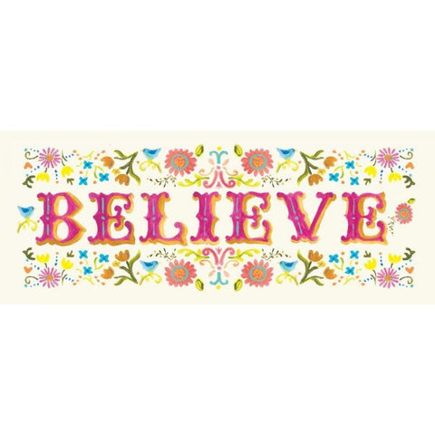 Believe White Modern Wood Framed Art Print by Robinson, Carol