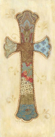 Before the Cross I Black Ornate Wood Framed Art Print with Double Matting by Tava Studios