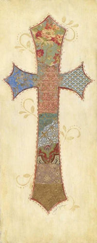Before the Cross II Black Ornate Wood Framed Art Print with Double Matting by Tava Studios