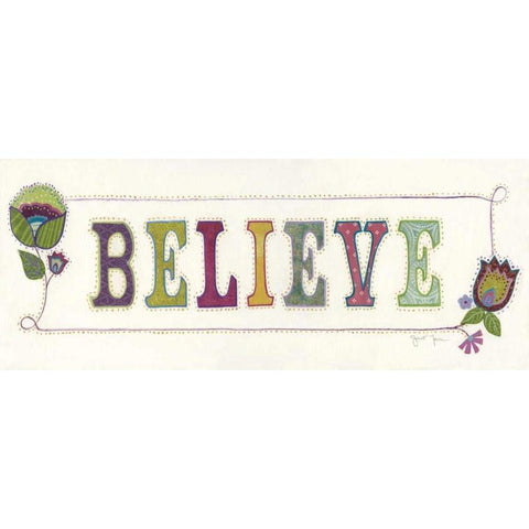 Believe Black Modern Wood Framed Art Print by Tava Studios