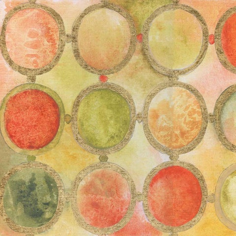 Circle Mosaic White Modern Wood Framed Art Print by Tava Studios