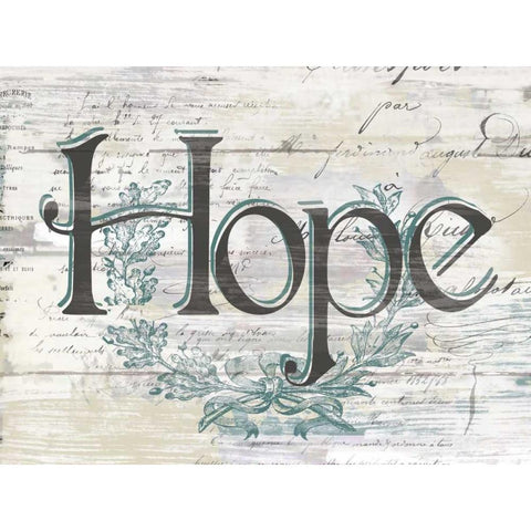 Shabby Chic Hope White Modern Wood Framed Art Print by Donovan, Kelly