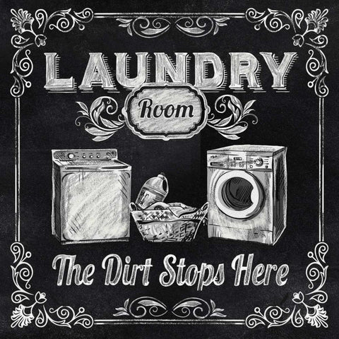 The Dirt Stops Here White Modern Wood Framed Art Print with Double Matting by Knutsen, Conrad